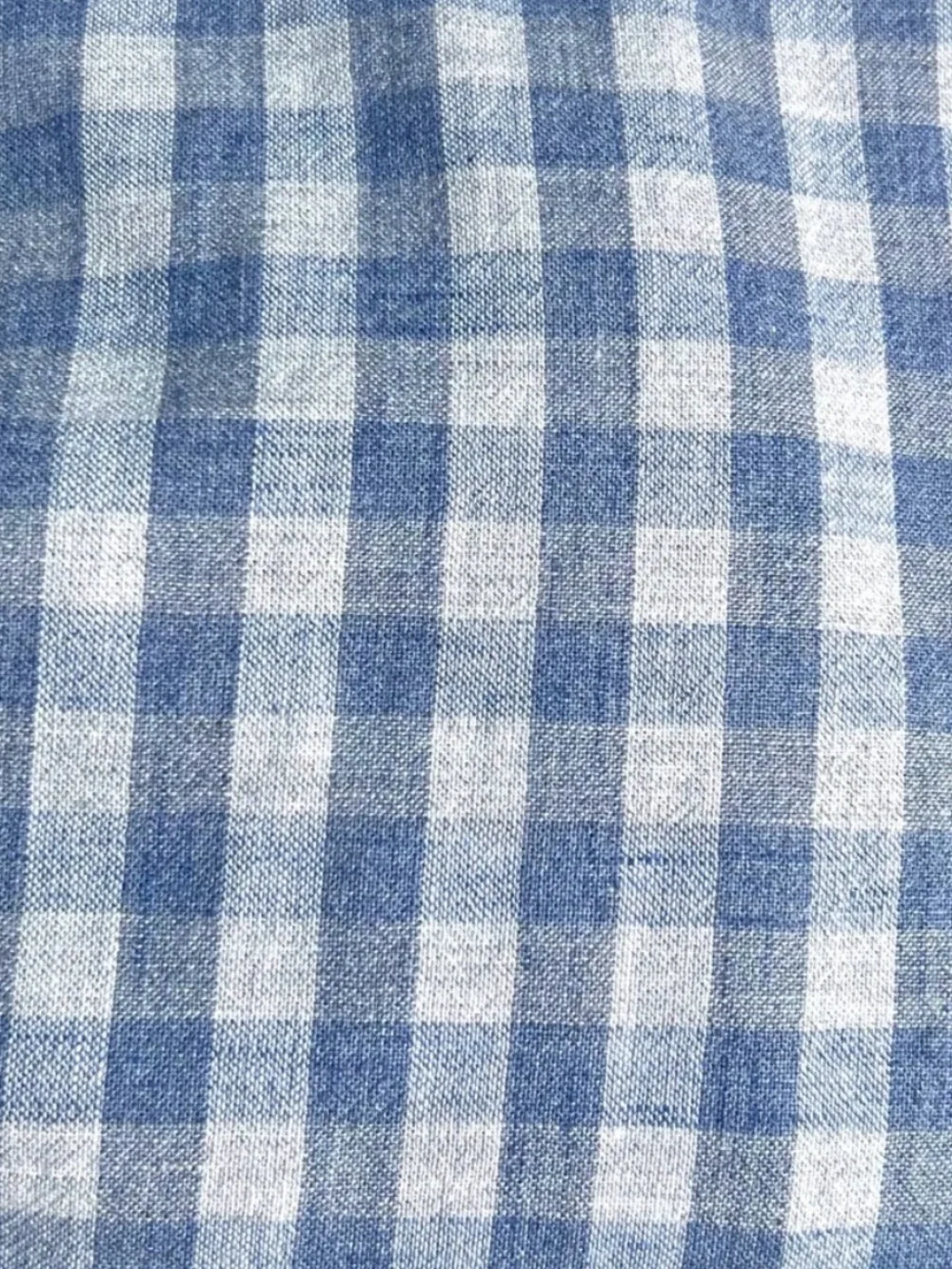 J. Crew Men’s Blue and White Gingham Button-Down Shirt Sz S Homespun 100% Cotton